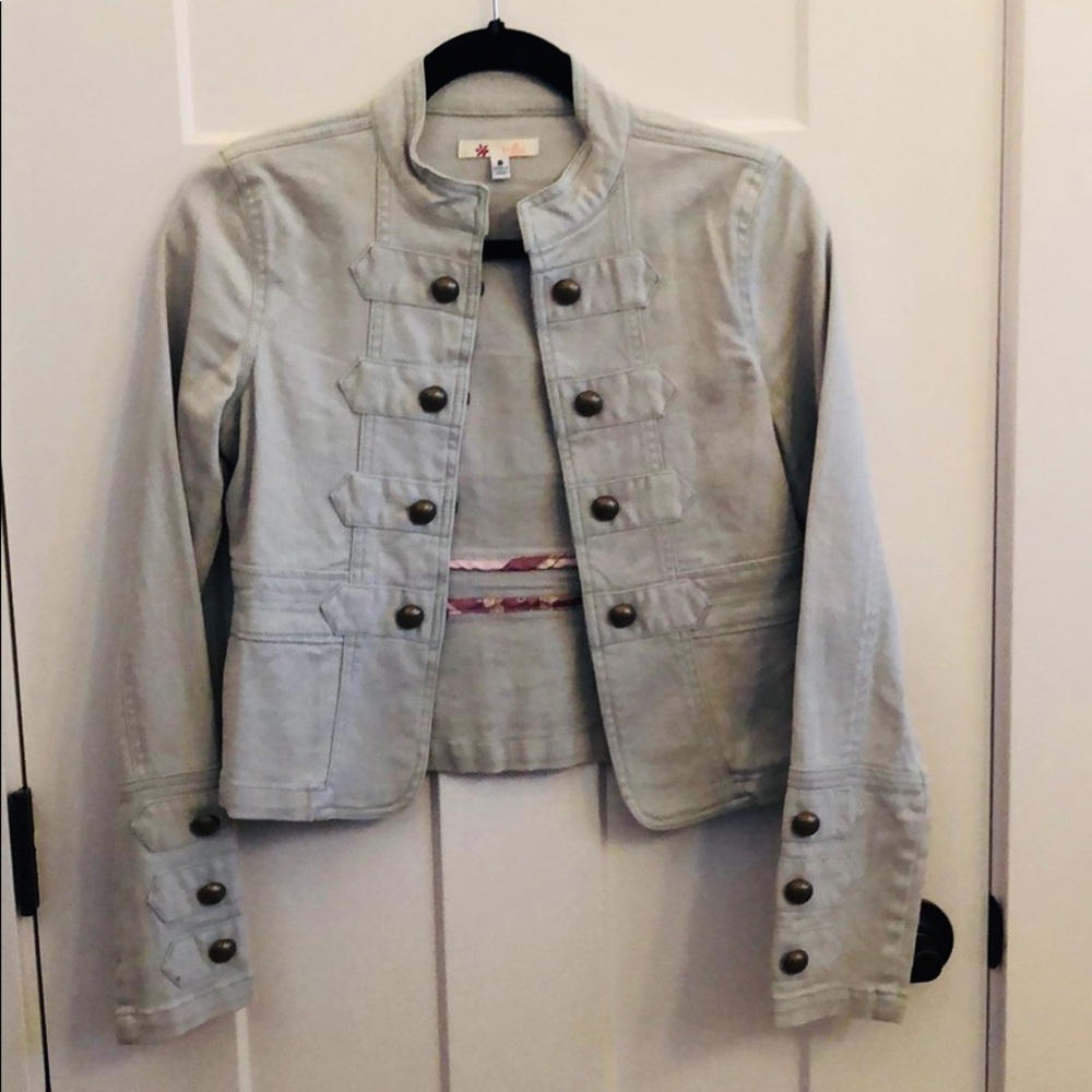 Tulle Military Inspired Light Blue/Mint Jacket
